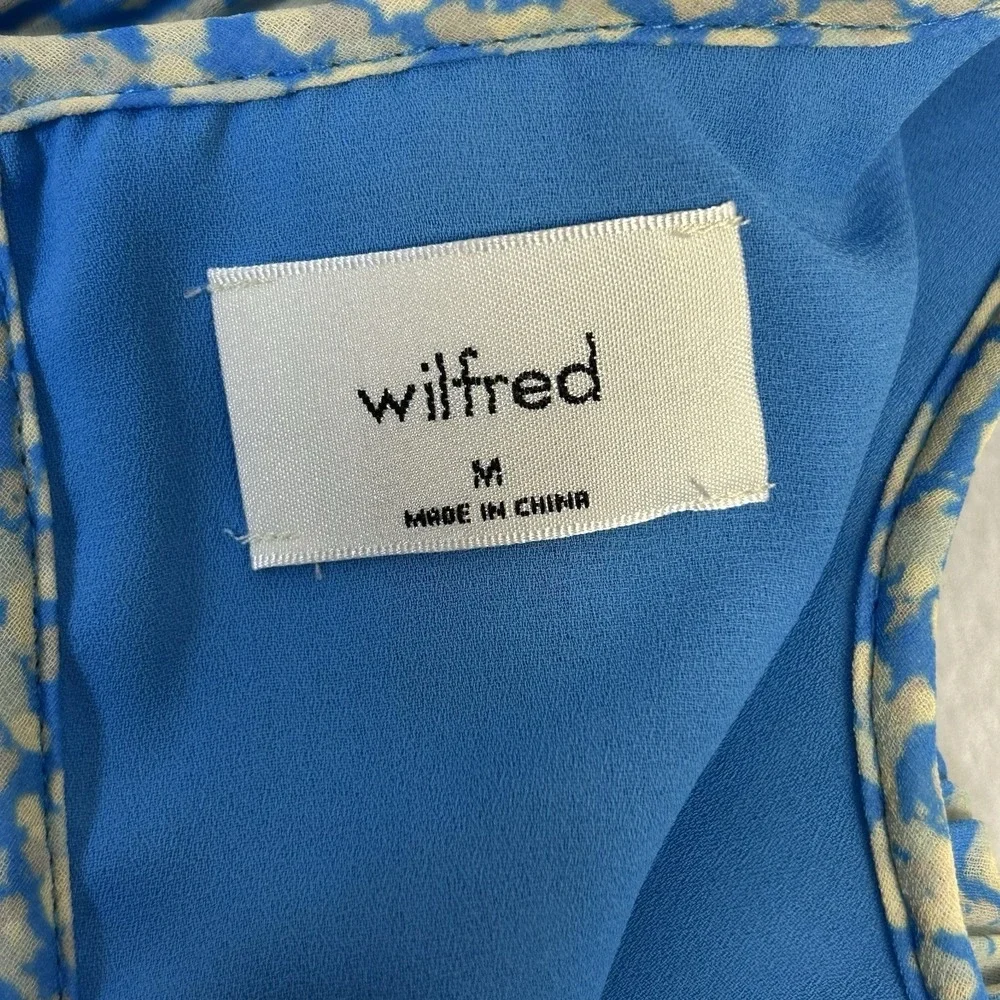 Aritzia Wilfred‎ Floral Daydreamer Mini Dress Accordion Sz M Cottagecore Fairy